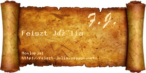 Feiszt Júlia névjegykártya